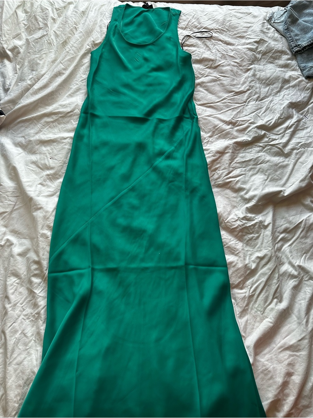 Rag & Bone Minimalist Sleeveless Maxi Dress Emerald Green Size 4 - Picture 2 of 12
